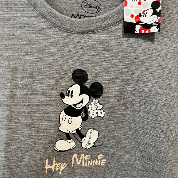 Men’s Disney Shirt “Hey Minnie” in Grey NWT - Picture 4 of 7